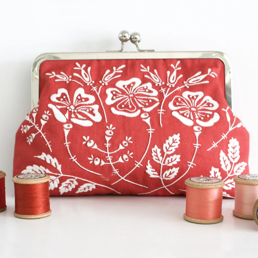 Rose clutch deals bag
